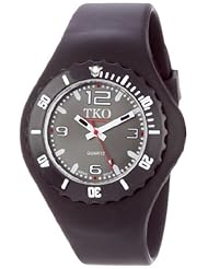 TKO ORLOGI Womens TK595BK Beach Lightweight Black Rubber Watch