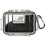 NEW Blue 1010 Micro Case with Clear Lid and Carabineer - 1010-026-100