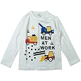 《H28年秋冬物》 CHEEK ROOM(チイクルーム) 製品洗い加工済み42/2天竺はたらく車長袖Tシャツ 80cm/OW NO.B-460266