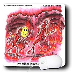 Londons Times Religion Heaven Hell Cartoons - Practical Jokes In Hell - Mouse Pads