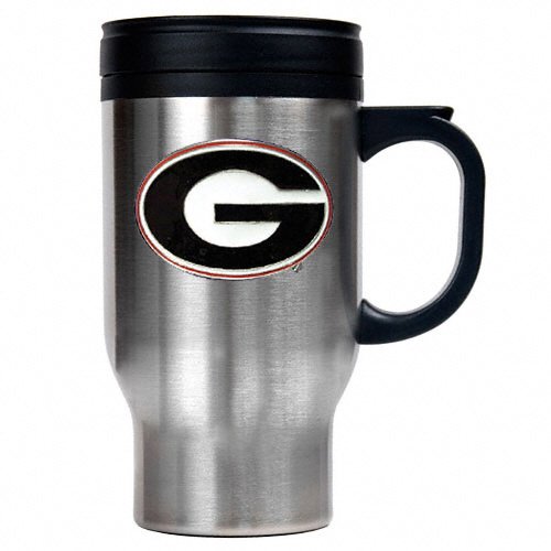 Georgia Bulldogs 16oz Stainless Steel Travel Mug