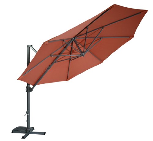 Zangenberg 64841_516 Ampelschirm Monte Carlo 350 cm, rund, 8-teilig, terracotta