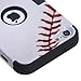 Asmyna Baseball-Sports Collection Black TUFF Hybrid Protector Cover for iPod touch 5