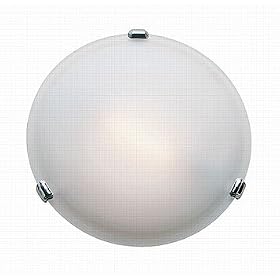 Chrome Clip Flush Mount Fluorescent Lamp