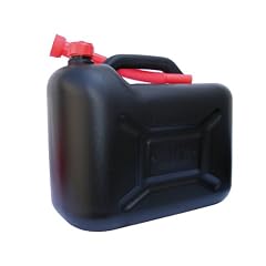 Benzinkanister 20 Liter - UN-gepr�ft 1000 gramm schwarz/rot mit Ausgie�er