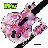 Skin Decal Cover for GUITAR HERO 3 III Nintendo Wii Les Paul - Flowers