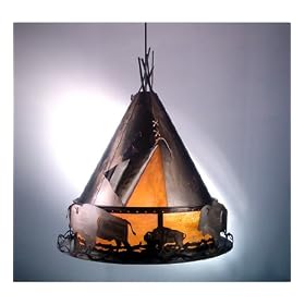 36.5"W Teepee W/ Buffalo Pendant