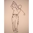 Golfer Male Iron Sports Shadow Decorative Wall Art