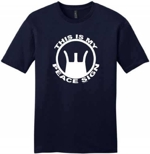 This Is My Peace Sign Young Mens T-Shirt 3XL Navy