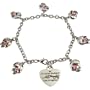 Ed Hardy By Christian Audigier: Enameled Eyes Skull Charm Bracelet