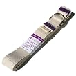 Aurorae 8-Foot Yoga Strap w/D-Ring Buckle, 100% Natural Unbleached Cotton. Made in USA.