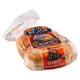 ORGANIC WHITE HAMBURGER BUNS, WHITE