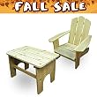 13760 Lohasrus Fall Sale - Kids Patio Chair LH15001 + Kids End Table LH15029, natural fir, indoor or outdoor use for ages 2 to 5, Free Drawing Book