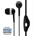 High Quality Hands free 3.5mm Earphone with Microphone and On/off button for LG Chocolate 3 VX8560, ENV Touch VX11000 . Includes DBROTH Microfiber Cleaning Cloth