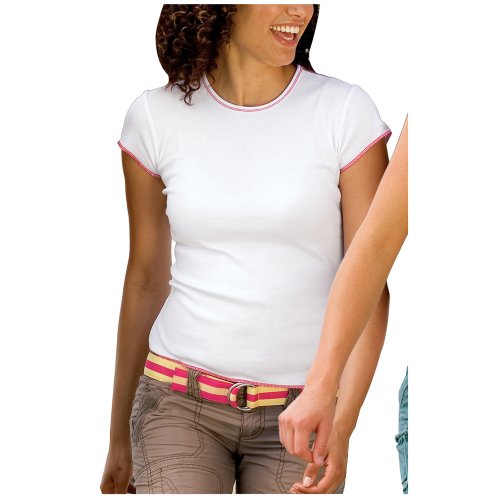 Click here to buy District Threads - Ladies Tee w Contrast Stitching (DT214).