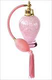 Perfume Bottle Atomiser - Pink & White Glass - Style C