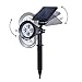 Nekteck Solar Powered Garden Spotlight - Outdoor Spot Light for Walkways, Landcaping, Security, Etc. - Ground or Wall Mount Options (1, White)