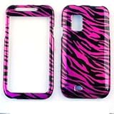 PINK/BLACK ZEBRA DESIGN CELL PHONE CASE FACEPLATE COVER FOR SAMSUNG FASCINA ....