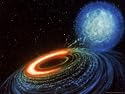 Illustration of a Black Hole Eating Companion Star Photographic Poster Print by Northrop Grumman, 24x18