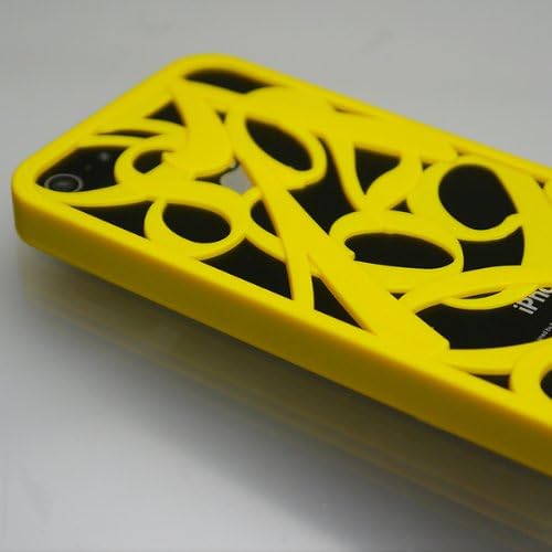 inCUTOUT '3D NUMBER' Cutout Design Cace for iPhone 5 w/ Protective Film (Yellow)