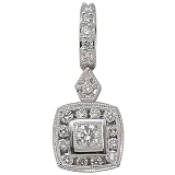 Peter Lam 3/8 ctw Square Diamond Pendant