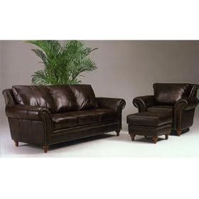 LaCrosse Furniture 8031 Series Heritage Leather 4 Piece Living Room Set