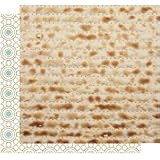 12" X 12" Passover Scrapbooking Paper- Mod Matzo