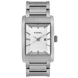 Fossil Men's FS4369 Rectangular Analog Stainless Steel Watch