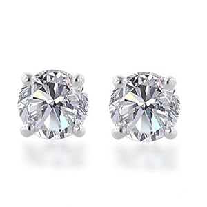 Click here to buy 10k Gold, Round, Diamond Stud Earrings (1 10 cttw, J-K Color, I2-I3 Clarity) by Amazon.com Collection.
