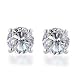 10k Gold, Round, Diamond Stud Earrings (1/10 cttw, J-K Color, I2-I3 Clarity)