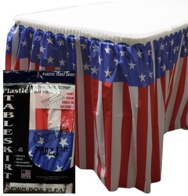 Patriotic Plastic Table Skirt