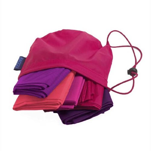 Pink Nylon Reusable Bags- 5 pack