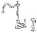 Danze D401557 Opulence Single Handle Kitchen Faucet with Matching Side Spray, Chrome