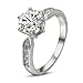 [Fashion Series] Yoursfs 3.5ct Cubic Zirconia CZ Wedding Engagemant Ring 18k White Gold Plated