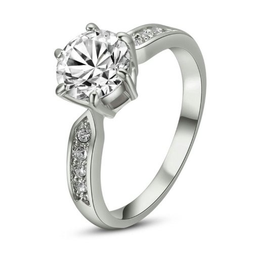 [Fashion Series] Yoursfs 3.5ct Cubic Zirconia CZ Wedding Engagemant Ring 18k White Gold Plated