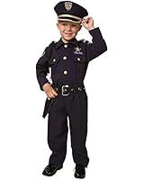 Dress Up America Toddler Deluxe Police Officer Costume Set - T4 - Navy