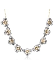 Miguel Ases Pyrite and Gold Floret Necklace, 18"