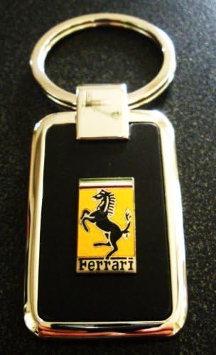Ferrari Black Onyx &amp; Silver Key Chain