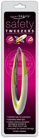 Tweezers for Eyebrows, Slanted Tips, Safety