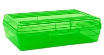A&W Products Plastic School Box, Hinged Top, Assorted Colors (38004)