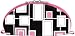 Cris Notti Pink Windows Dome Cosmetic Bag