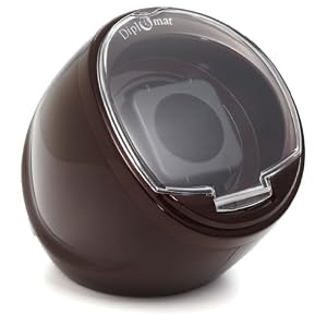 Diplomat Single Burgundy Watch Winder with Built In IC Timer