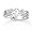 14k White Gold Ornate 1/6 Carat Diamond Stackable Ring