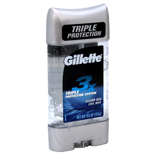 Gillette Anti-perspirant/deodorant Clear Gel Cool Wave 4-Ounce Stick (Pack of 6)