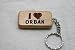 I Love Orb n Wooden Keychain