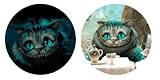 Set of 2 Tim Burton's Alice in Wonderland Cheshire Cat Button Size 2.25
