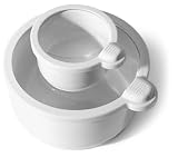 Keepeez 2-Piece Round Porcelain Dish Combo (0.2-Quart Dish With 3.5 Sealer & 1-Quart Dish With 6.0 Sealer)