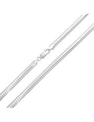 Bling Jewelry Sterling Silver 6MM Wide Omega Chain Necklace 18in