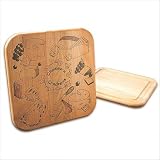 Cheese & Crackers Board with Reverse Groove [Set of 6]