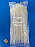 ＜結束バンド通販・販売＞結束バンド＜白　6mm×200mm　約100本＞ナイロンケーブルタイ＜con-916＞